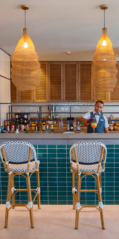  Detail view of the Corallium Dunamar bar in Playa del Inglés 